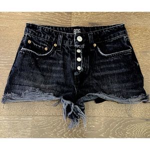 BDG Black Summer Cut Off Denim Distressed Shorts